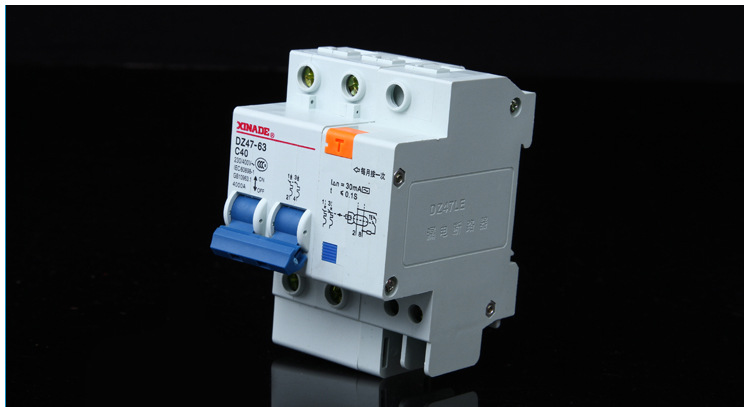 【西納德電器/熱銷小型斷路器2P帶漏電保護 DZ47-63 C40】價格,廠家,圖片,低壓斷路器,溫州市龍灣天河西納德電器廠-